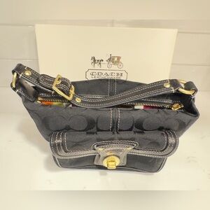Coach Black and Gold Shoulder Bag